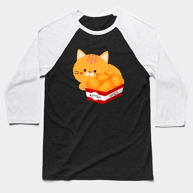 kitten Baseball T-Shirt by derrickcrack